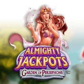 Almighty Jackpots: Garden of Persephone online game logo by Novomatic on wildroyal.uk