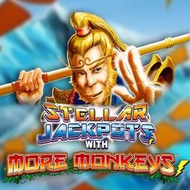 Stellar Jackpots with More Monkeys logo by Lightning Box Game Wildroyal Casino